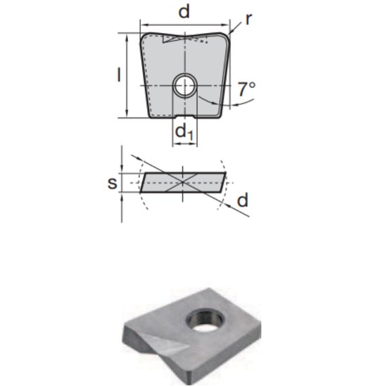 Picture of LMT Fette WPB 10 N 08 LWNS10M Milling Insert Back Draft